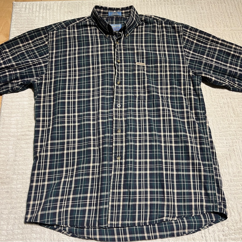 Pendleton Men’s Medium Plaid Tartan Button Up Long Sleeve